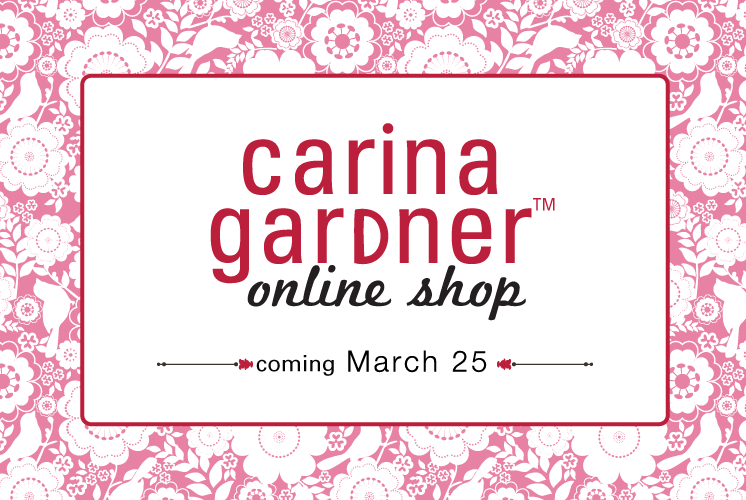carina gardner shop coming soon!