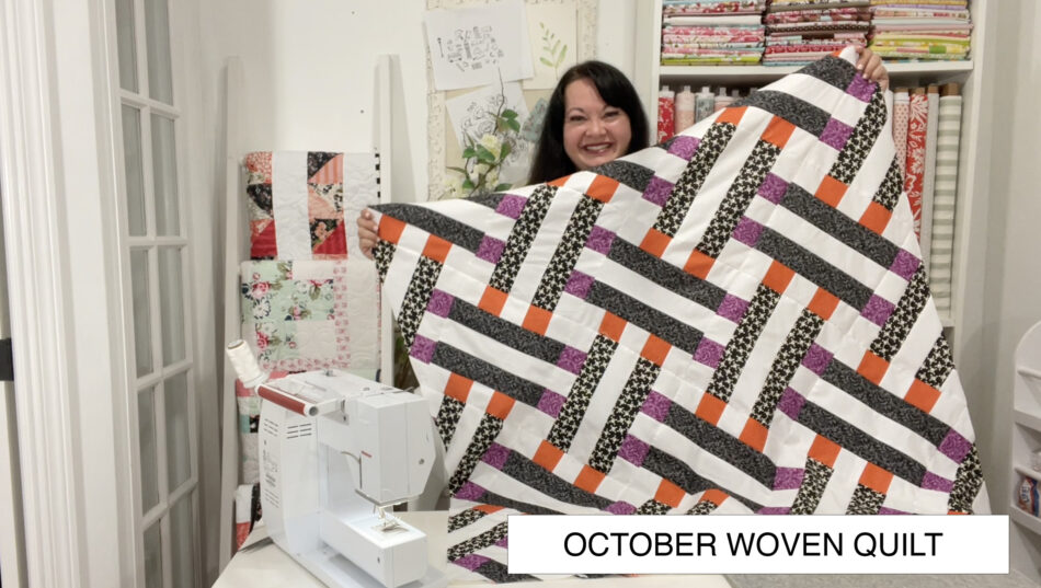 October Woven Quilt Block